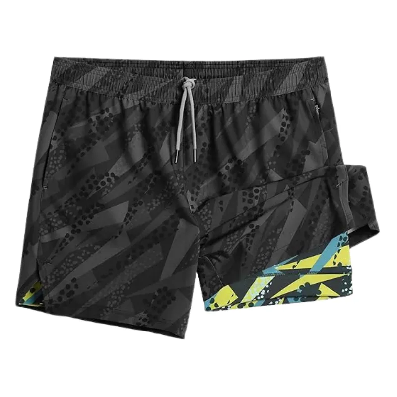 2 In 1 Quick Dry Athletic Shorts With Layer
