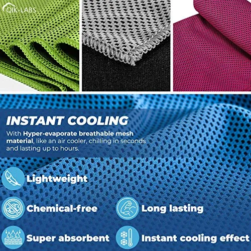 4pc Cooling Towel, Cool Towel, Gym Towels, Cold Towel, Cooling Towels for neck, Ice Towel Cooling Blanket, Cooling neck wrap ,Gym Towel, Sweat towel, Cool Towel for Instant Cooling relief, Men Women