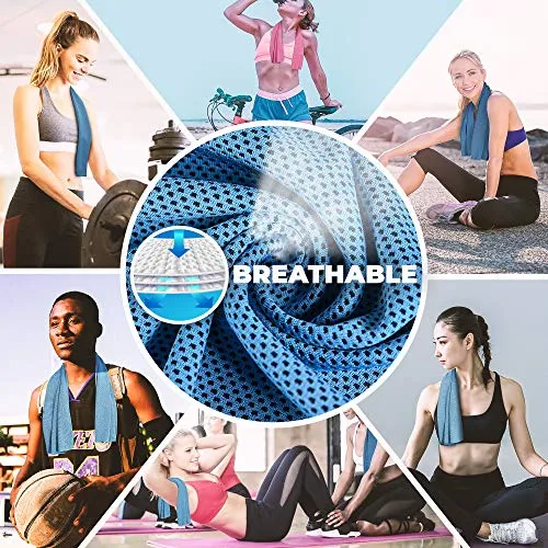 4pc Cooling Towel, Cool Towel, Gym Towels, Cold Towel, Cooling Towels for neck, Ice Towel Cooling Blanket, Cooling neck wrap ,Gym Towel, Sweat towel, Cool Towel for Instant Cooling relief, Men Women