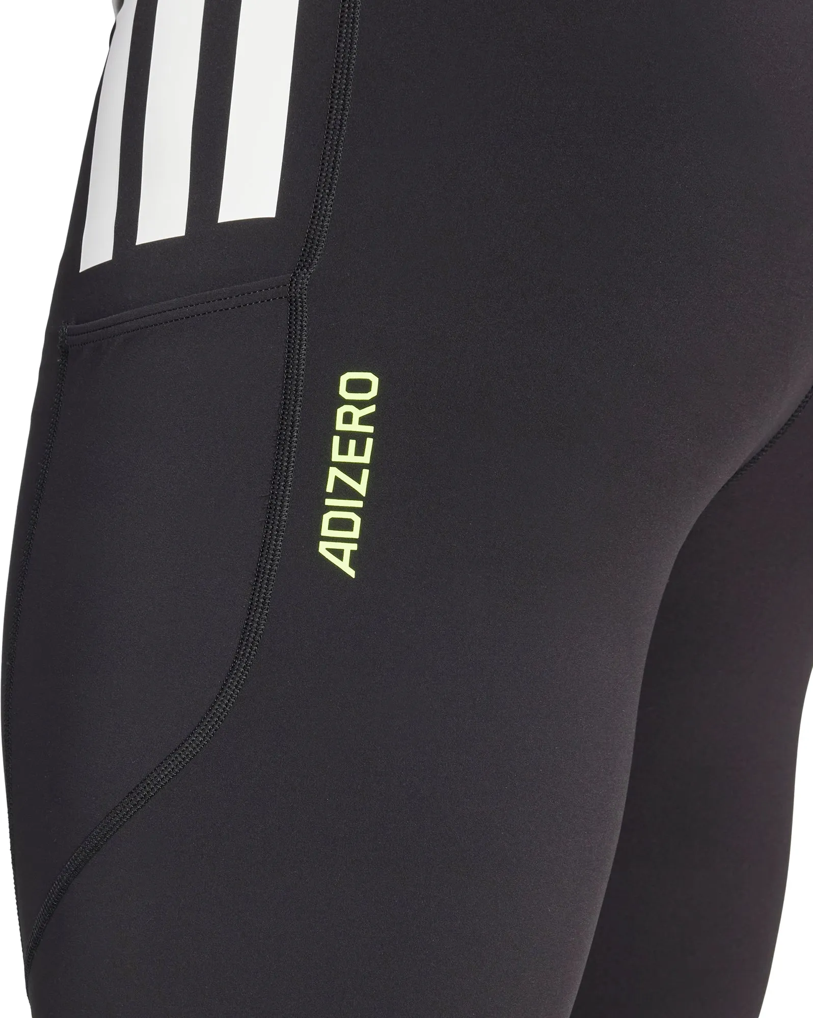adidas Adizero Mens Short Running Tights - Black