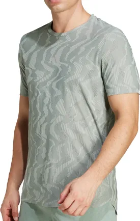 adidas Ultimate Engineered ClimaCool  Short Sleeve Mens Running Top - Green