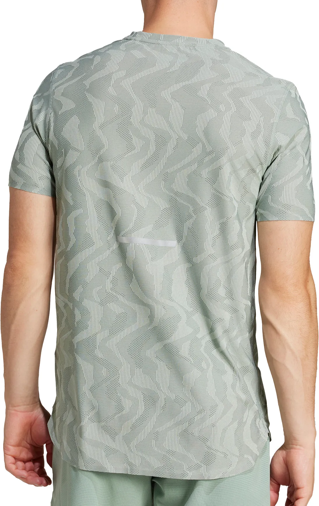 adidas Ultimate Engineered ClimaCool  Short Sleeve Mens Running Top - Green