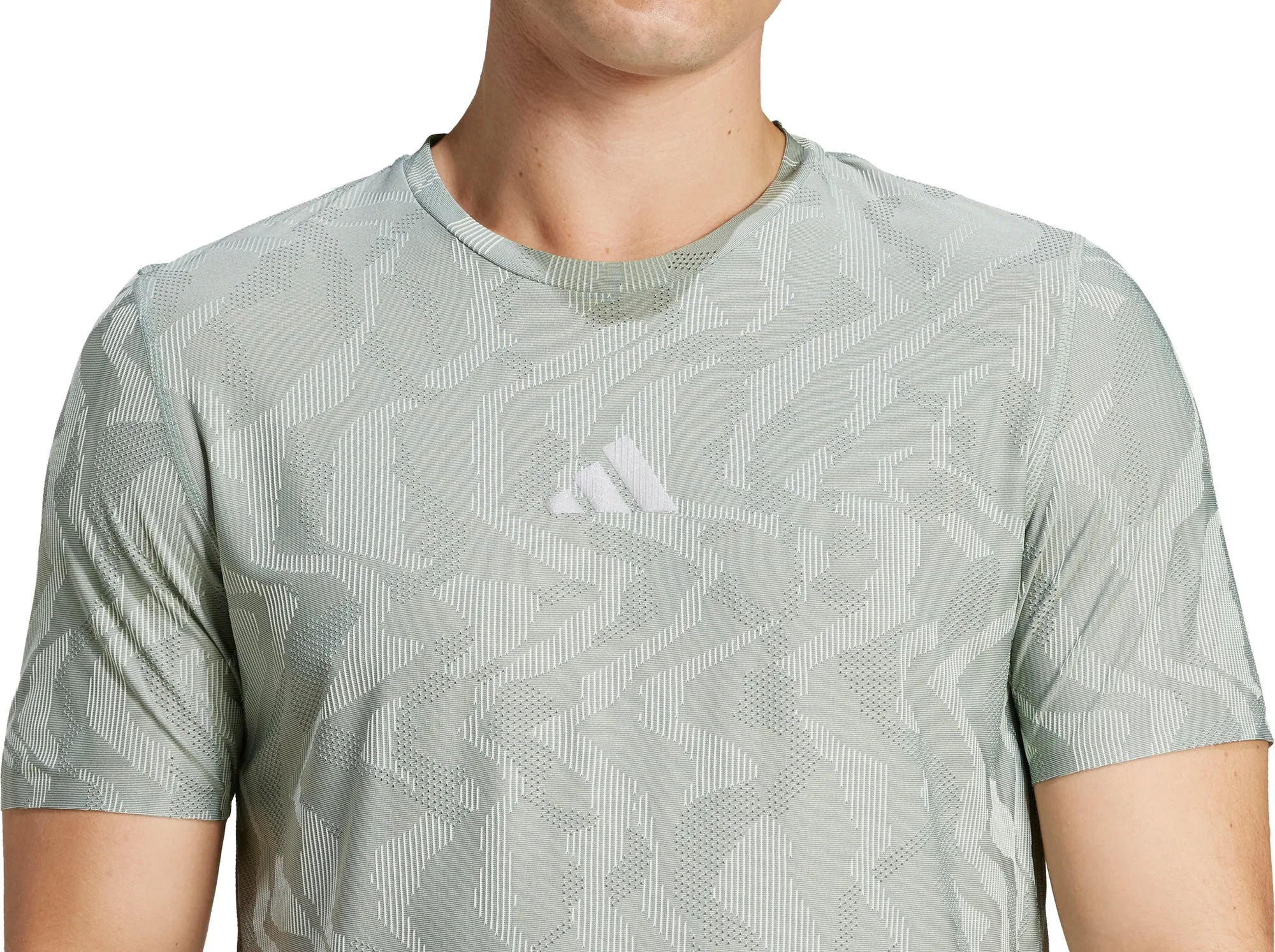 adidas Ultimate Engineered ClimaCool  Short Sleeve Mens Running Top - Green