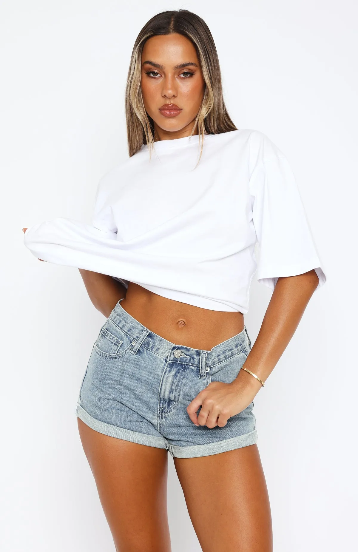 Adrenaline Rush Denim Shorts Vintage Light Blue