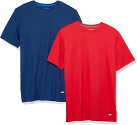 Amazon Essentials T-Shirts for Men, Active Performance Tech, Available in Big & Tall, Pack of 2