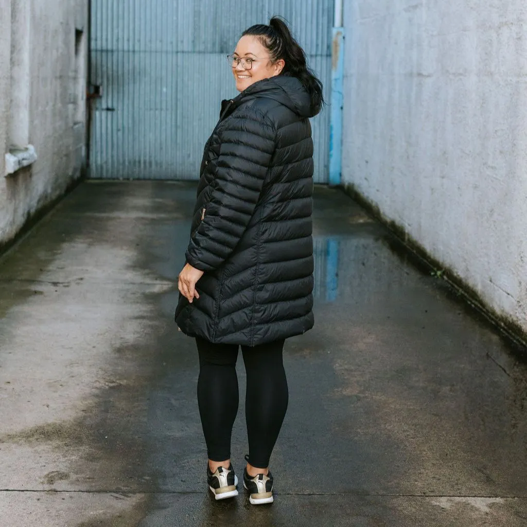 Arnie Women's 90/10 Reversible Down Coat - Black/Empire