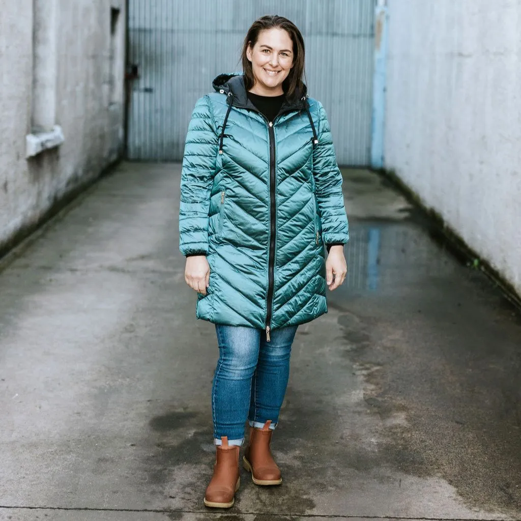 Arnie Women's 90/10 Reversible Down Coat - Black/Empire