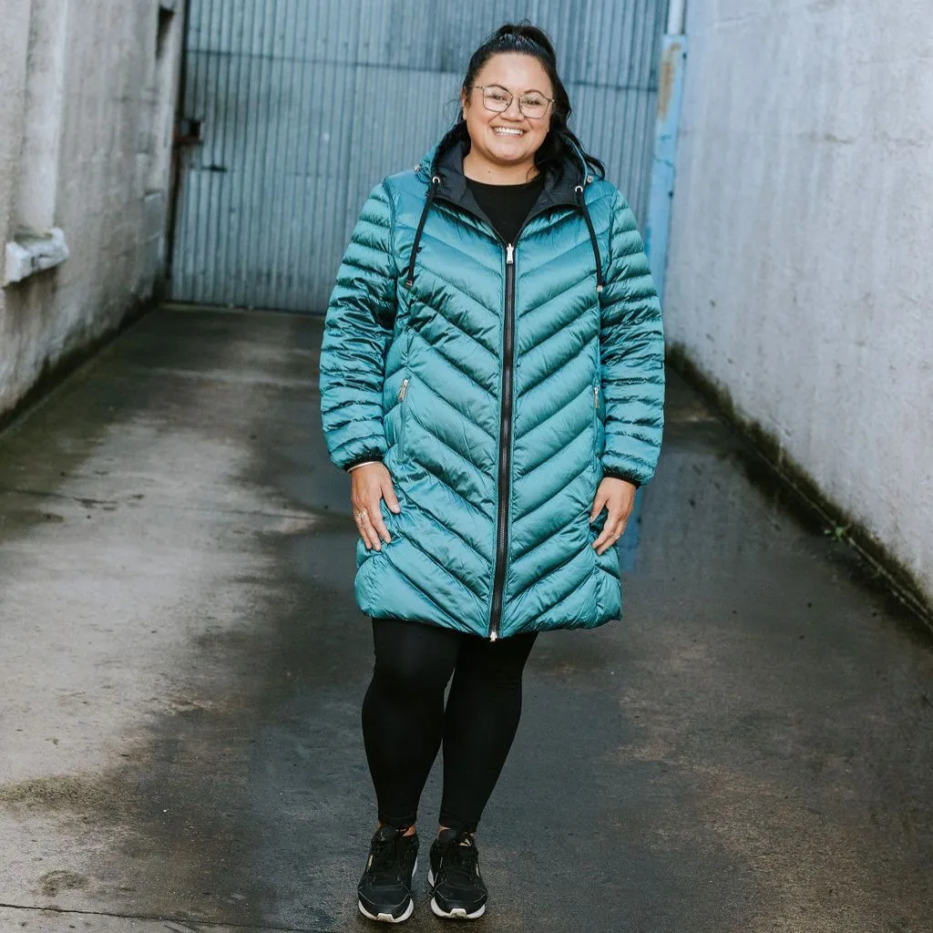 Arnie Women's 90/10 Reversible Down Coat - Black/Empire