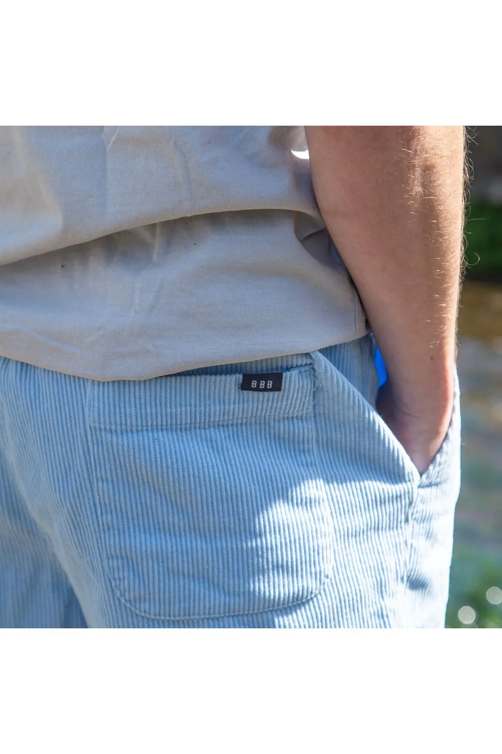 BamBooBay Chill Cord Shorts Light Blue