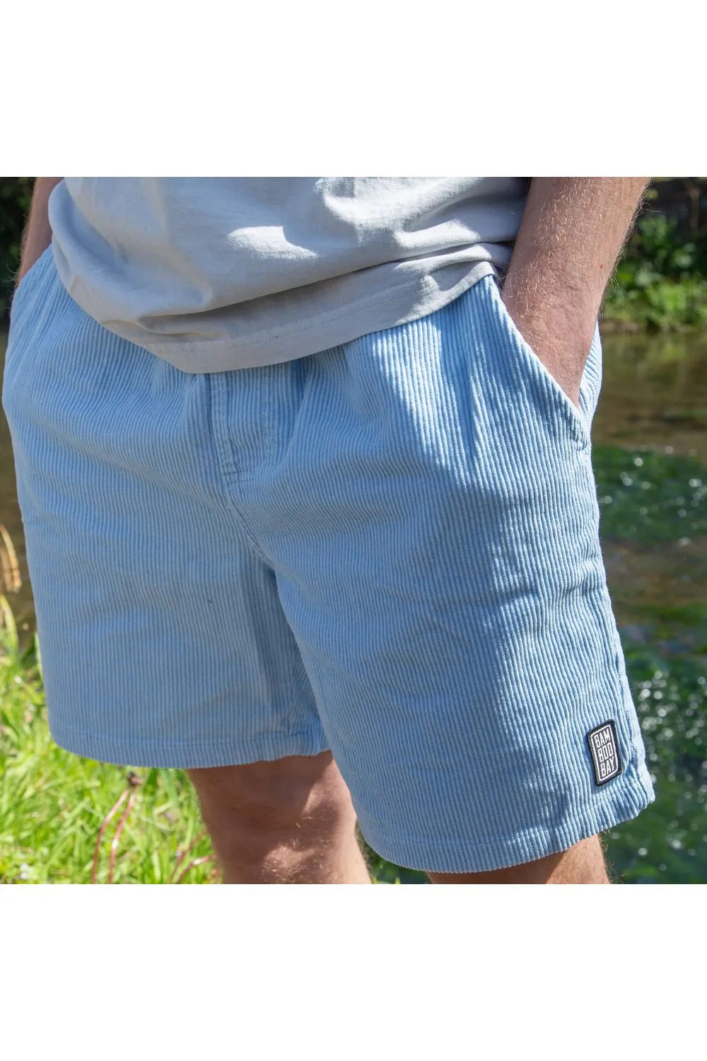 BamBooBay Chill Cord Shorts Light Blue