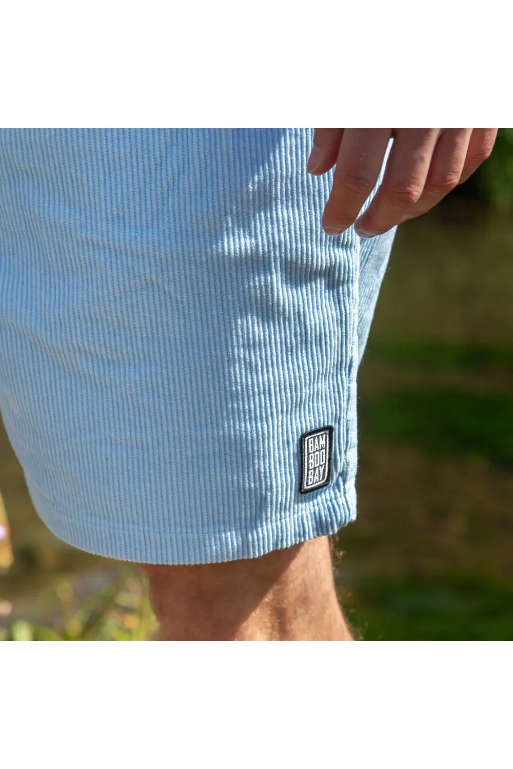 BamBooBay Chill Cord Shorts Light Blue