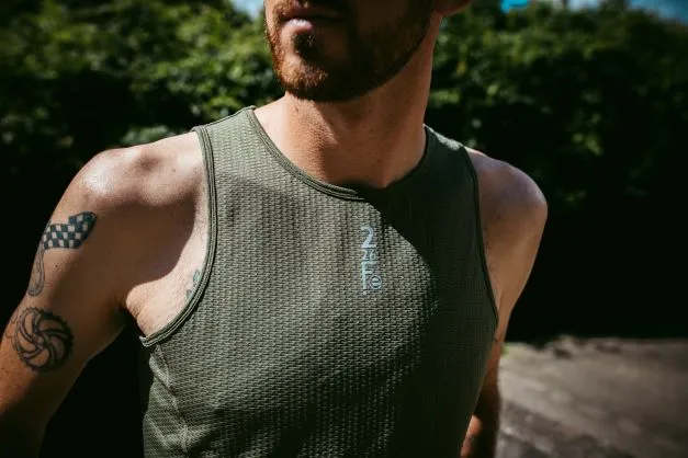 Baselayer Sleeveless - Deep Lichen Green, Odour free | Fe226 - Left in S, L and XL