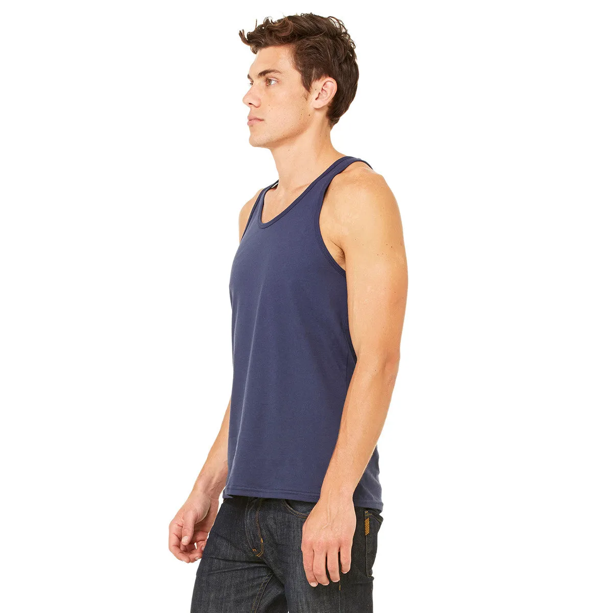 Bella   Canvas Unisex Navy Jersey Tank Top