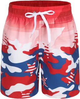 Boys Swim Shorts Beach Swim Trunks for Boys Kids Drawstring Board Shorts Quick Dry Swimwear