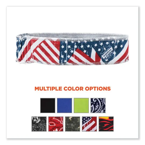 Chill-its 6605 High-performance Cotton Terry Cloth Sweatband, One Size, Stars And Stripes, Ships In 1-3 Business Days