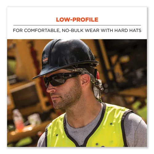 Chill-its 6615 High-performance Bandana Doo Rag With Terry Cloth Sweatband, One Size, Black, Ships In 1-3 Business Days