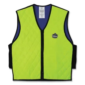 Chill-its 6665 Embedded Polymer Cooling Vest With Zipper, Nylon/polymer, Large, Lime, Ships In 1-3 Business Days