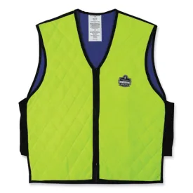 Chill-its 6665 Embedded Polymer Cooling Vest With Zipper, Nylon/polymer, Medium, Lime, Ships In 1-3 Business Days