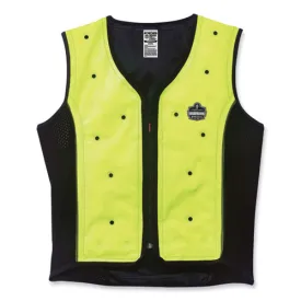 Chill-its 6685 Premium Dry Evaporative Cooling Vest With Zipper, Nylon, Medium, Lime , Ships In 1-3 Business Days