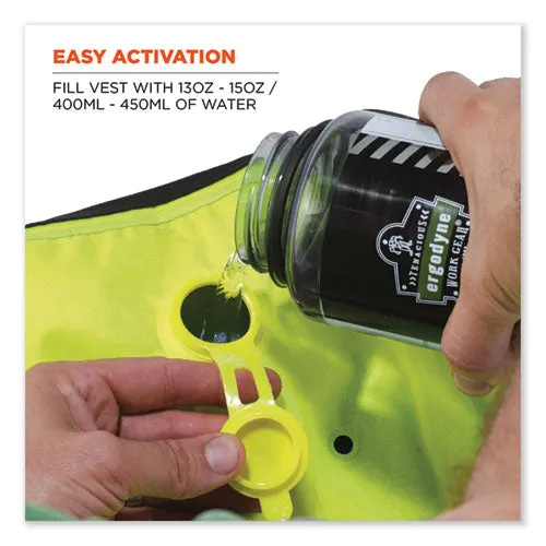 Chill-its 6685 Premium Dry Evaporative Cooling Vest With Zipper, Nylon, Medium, Lime , Ships In 1-3 Business Days