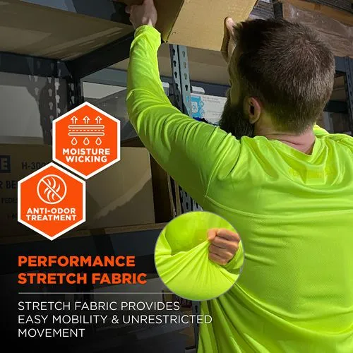 Chill-its 6689 Cooling Long Sleeve Sun Shirt With Uv Protection, 3x-large, Lime, Ships In 1-3 Business Days