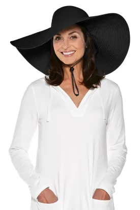 Coolibar COMPACT IN A SNAP!™ Shelby Black Shapeable Poolside Hat UPF 50  - Black