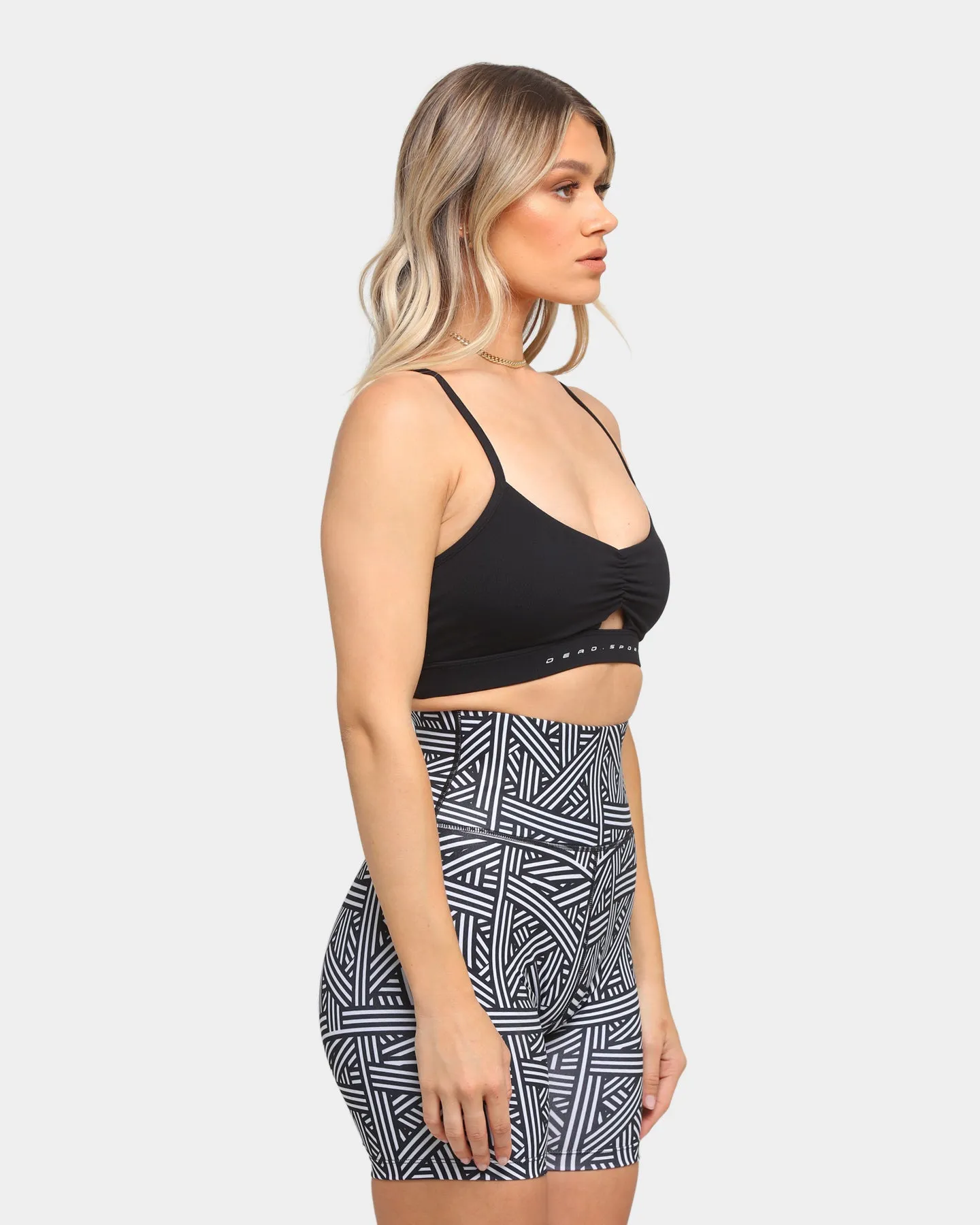 Dead Sport Women's Scrunch Cut Out Bra Black