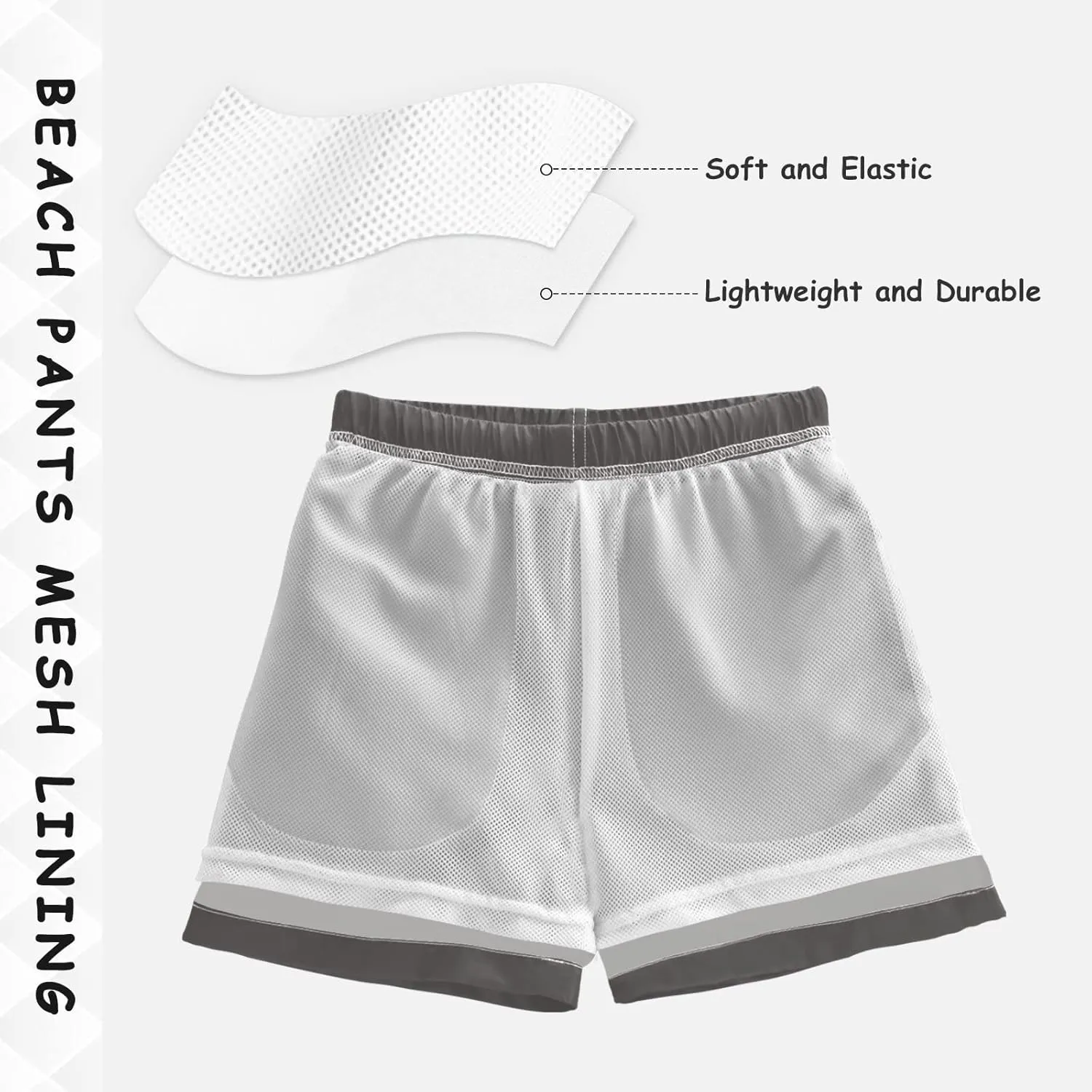 DOMIKING Neon Green Boys' Swim Trunks Mesh Lining Toddler Swim Shorts Quick Dry for Kids Adjustable Waist 2T-16