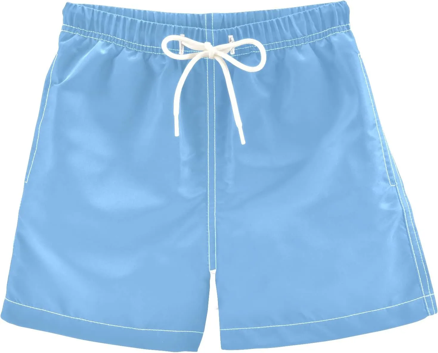 DOMIKING Neon Green Boys' Swim Trunks Mesh Lining Toddler Swim Shorts Quick Dry for Kids Adjustable Waist 2T-16