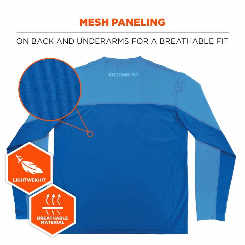 Ergodyne 12152 6689 S Blue Cooling Long Sleeve Sun Shirt with UV Protection