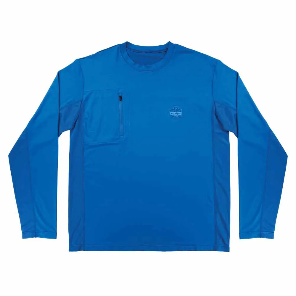 Ergodyne 12152 6689 S Blue Cooling Long Sleeve Sun Shirt with UV Protection