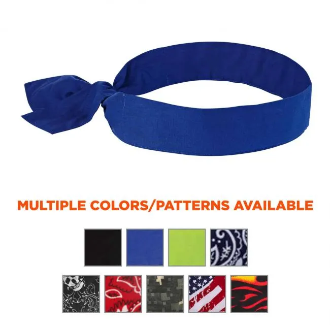 Ergodyne Chill-Its 6700 Evaporative Cooling Bandana Headband - Solid Blue