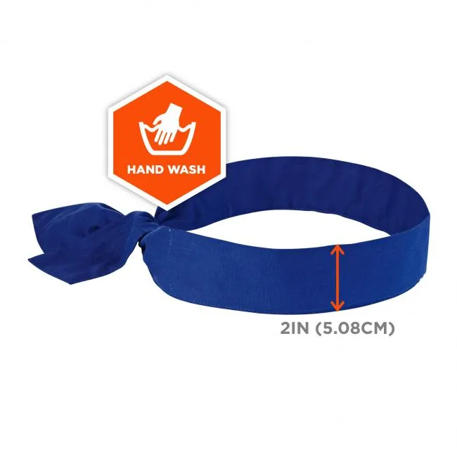 Ergodyne Chill-Its 6700 Evaporative Cooling Bandana Headband - Solid Blue