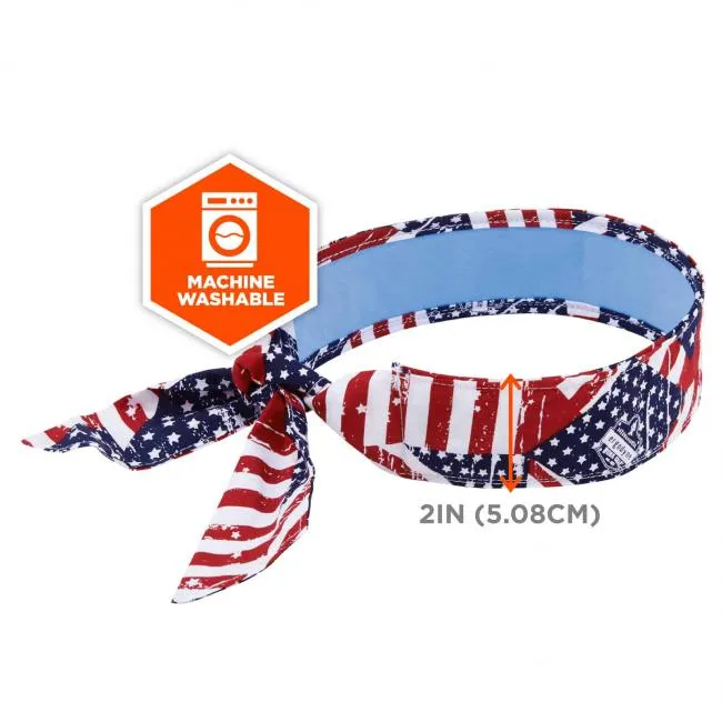 Ergodyne Chill-Its 6700CT Evaporative Cooling Bandana Headband - Stars and Stripes