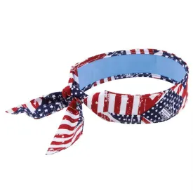 Ergodyne Chill-Its 6700CT Evaporative Cooling Bandana Headband - Stars and Stripes