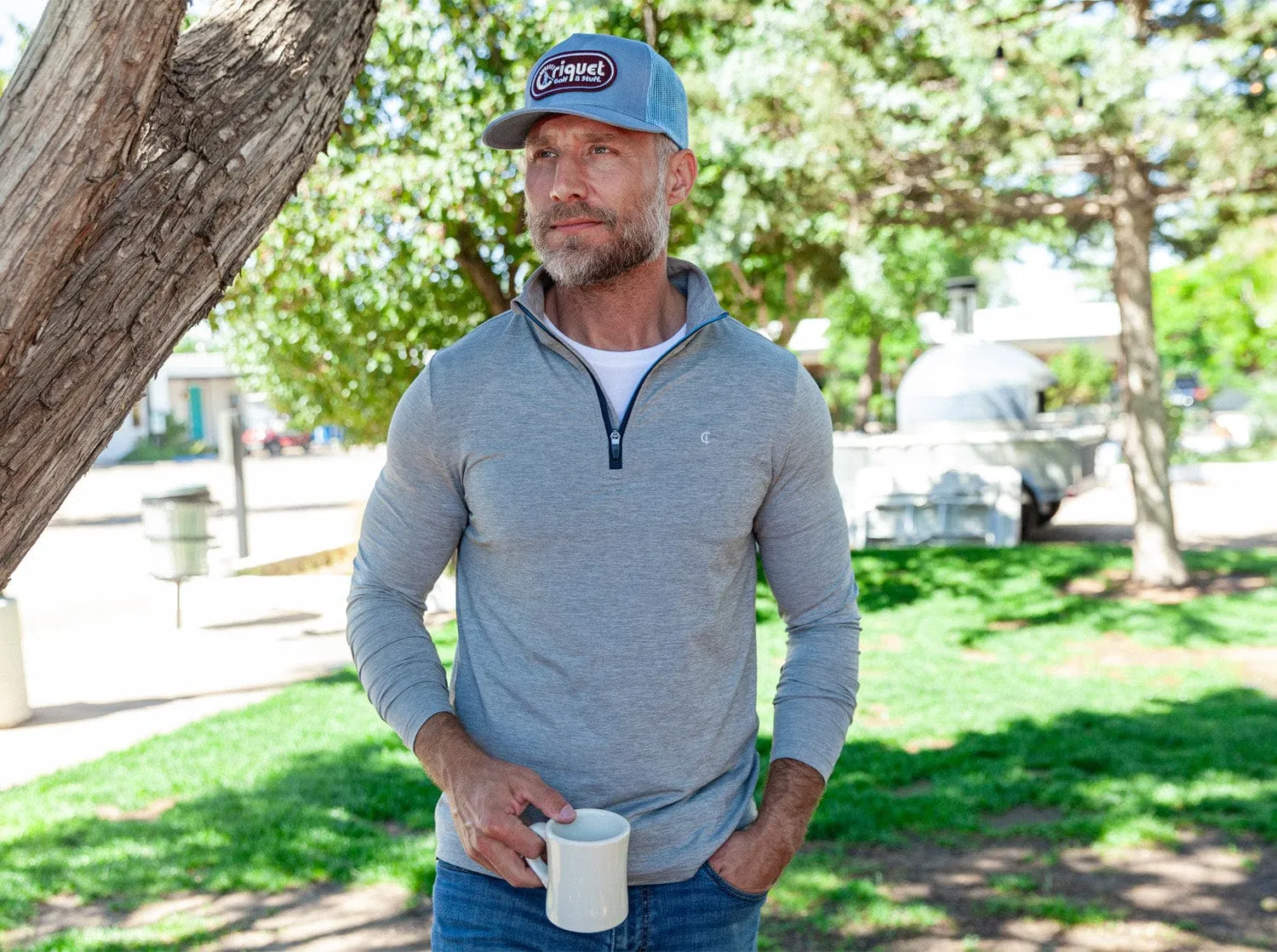 Feather Performance Pullover - Heather Gray