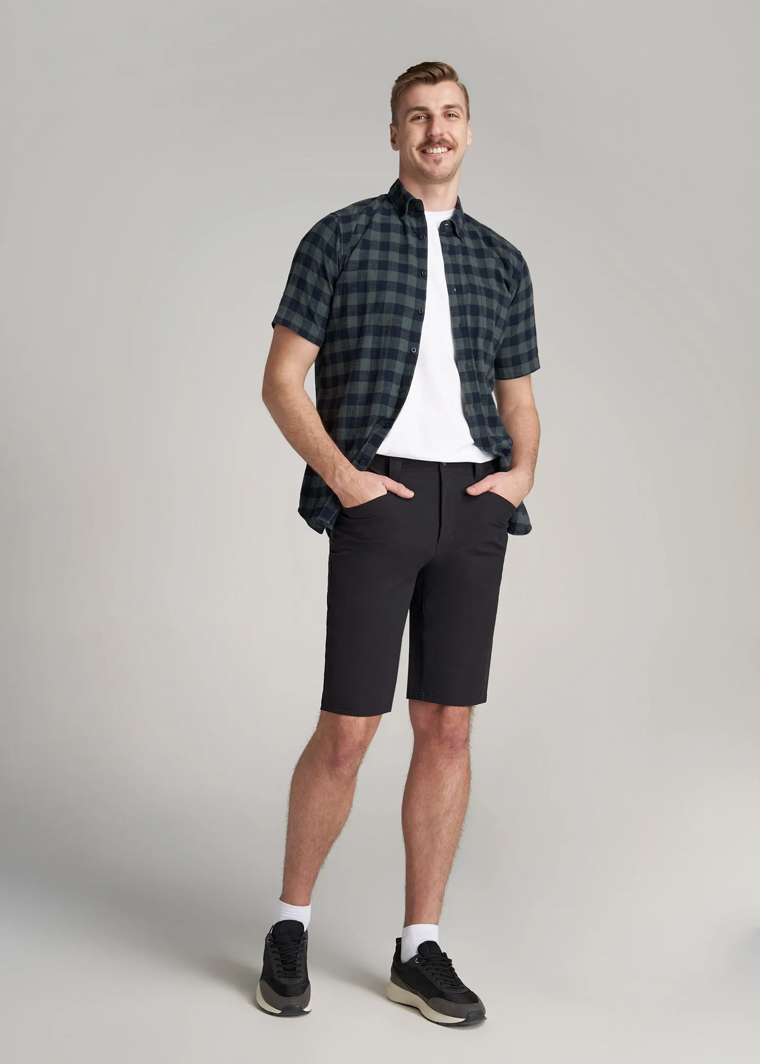 Hiking Shorts for Tall Men in Black