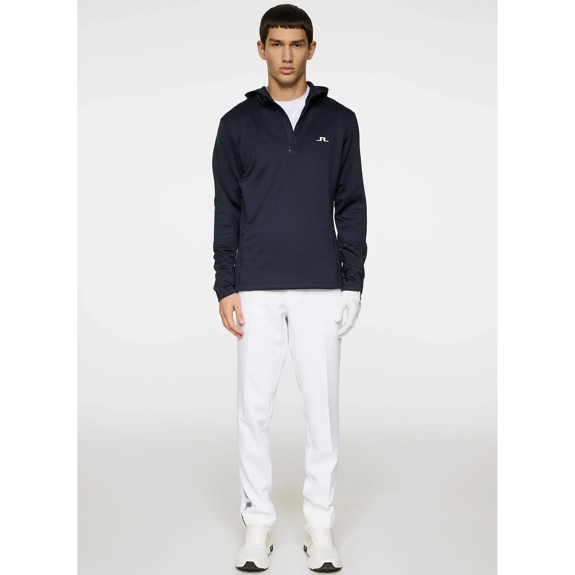 J.Lindeberg Aerial Quarter Zip Hoodie - JL Navy
