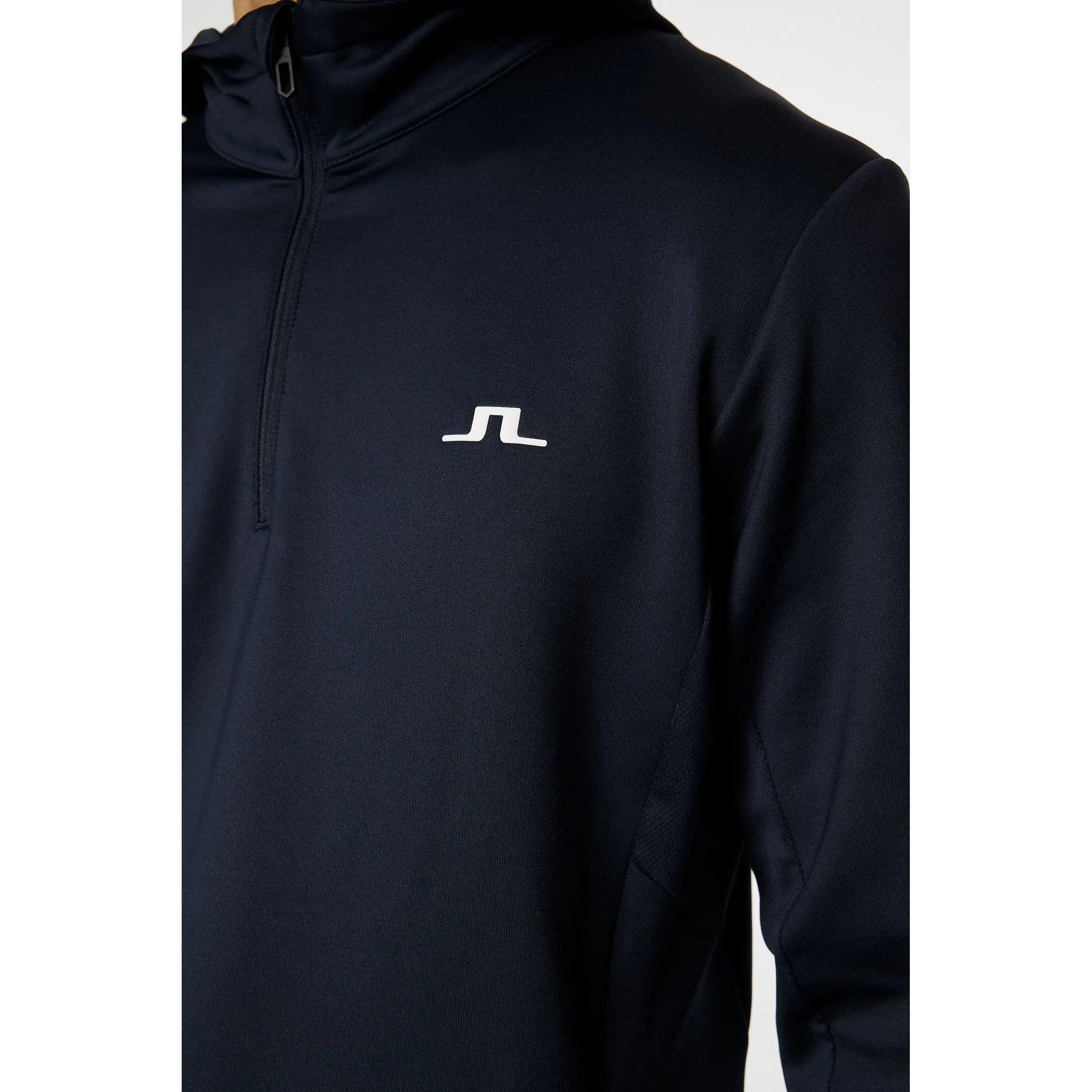 J.Lindeberg Aerial Quarter Zip Hoodie - JL Navy