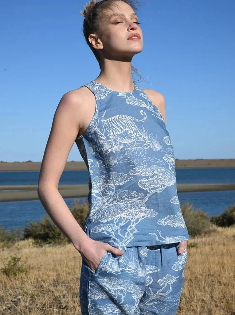 Light Blue Safari Tank Top