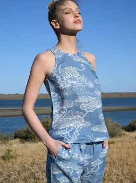 Light Blue Safari Tank Top