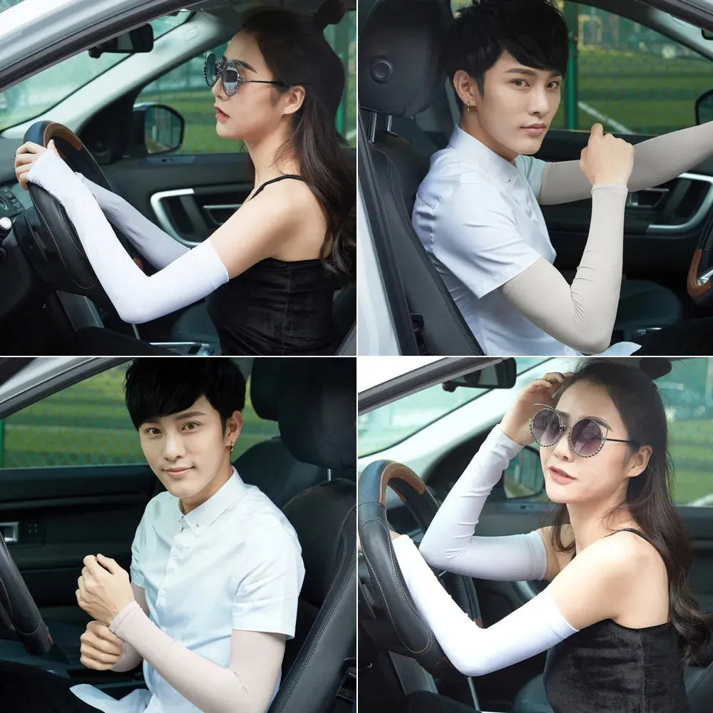Lixada Cooling Arm Sleeves Men Women UV Sun Protection Long Arms Sleeves Cover for Cycling Running Golfing Football Basketball