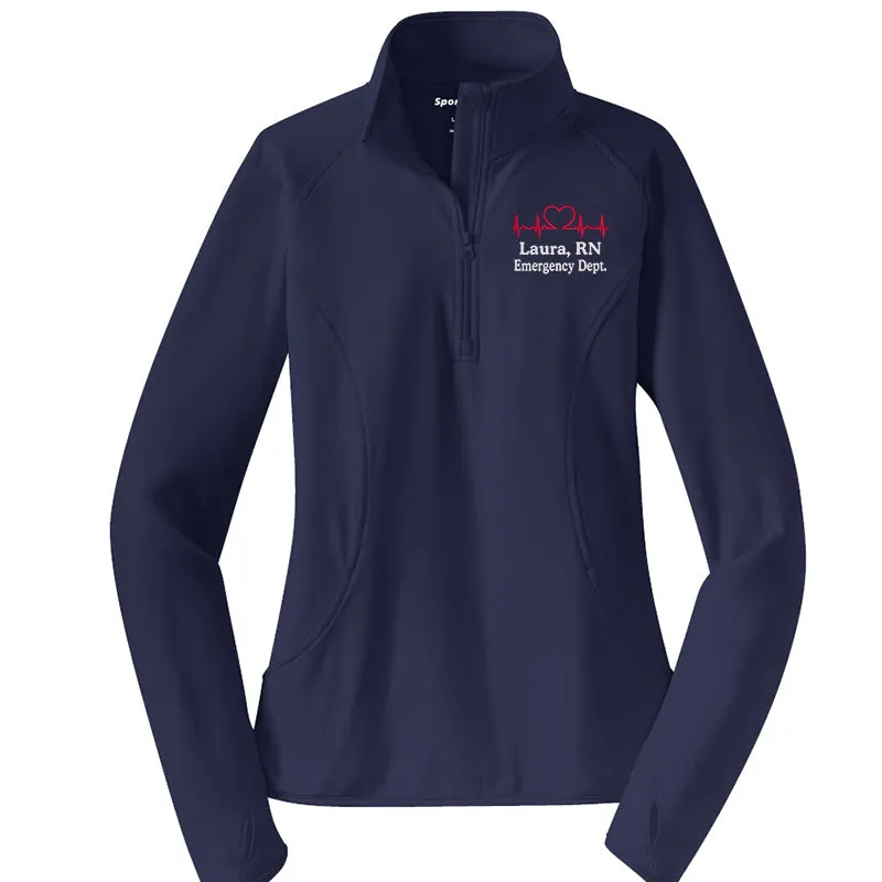 LST850 Ladies Sport-Wick® Stretch 1/2-Zip Pullover