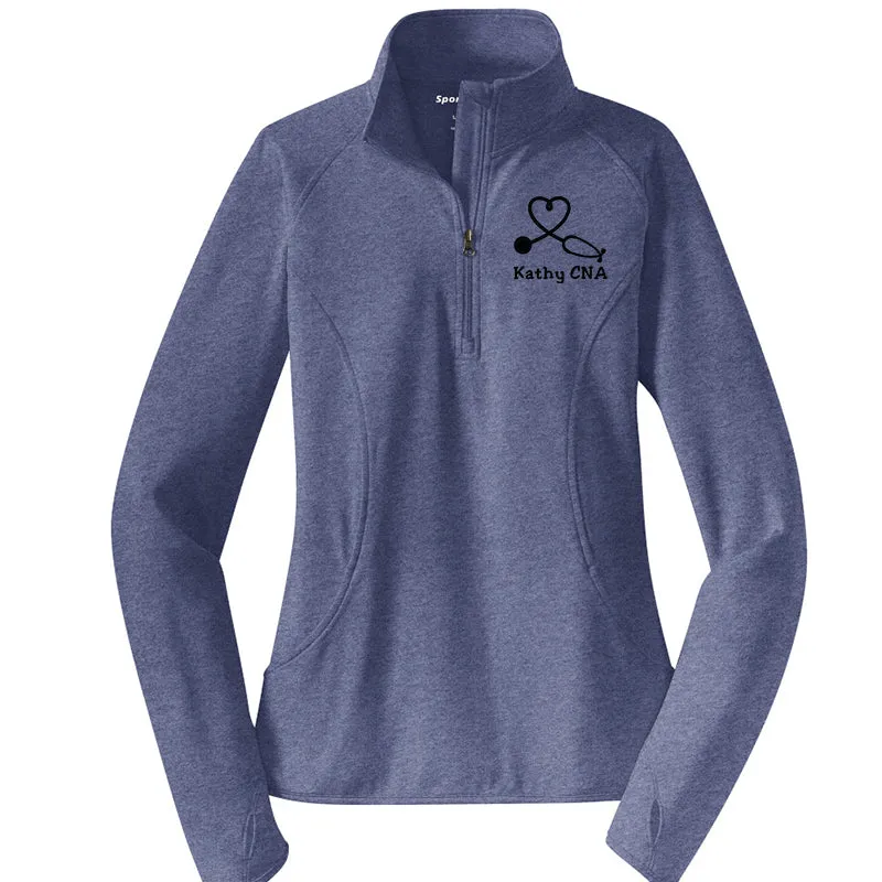 LST850 Ladies Sport-Wick® Stretch 1/2-Zip Pullover