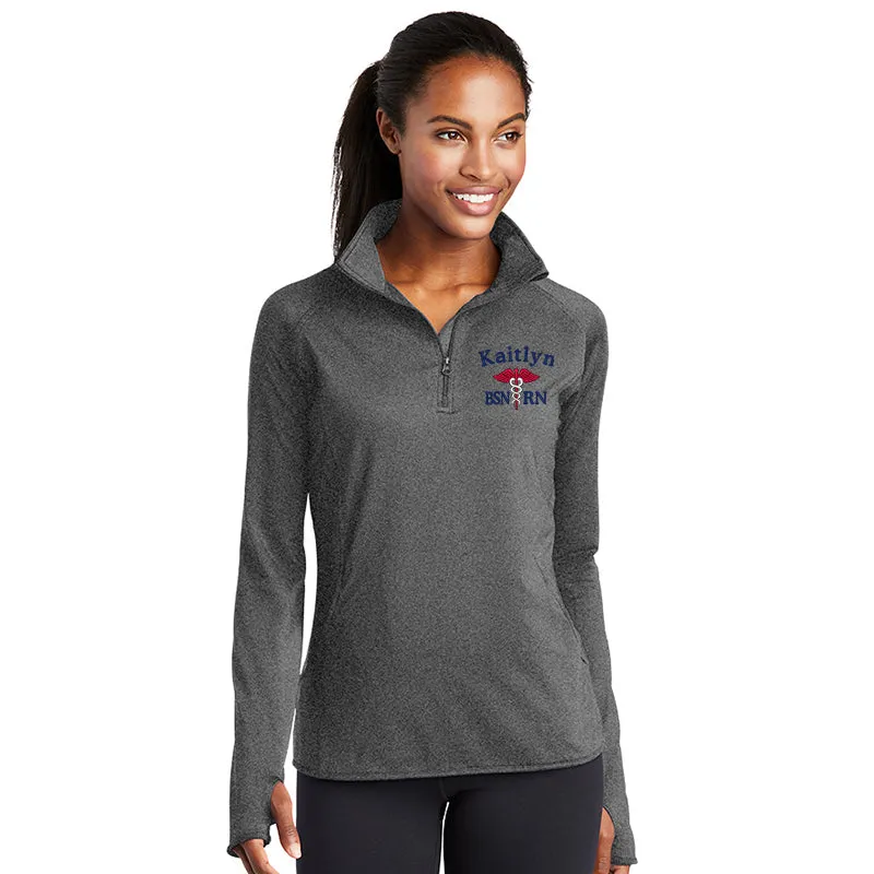 LST850 Ladies Sport-Wick® Stretch 1/2-Zip Pullover