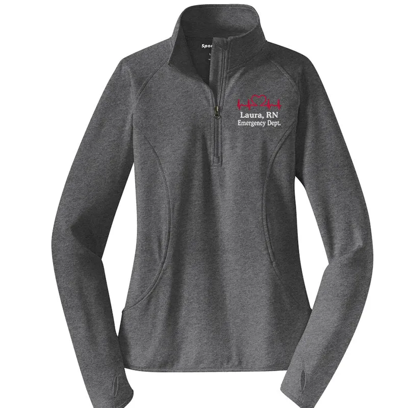 LST850 Ladies Sport-Wick® Stretch 1/2-Zip Pullover