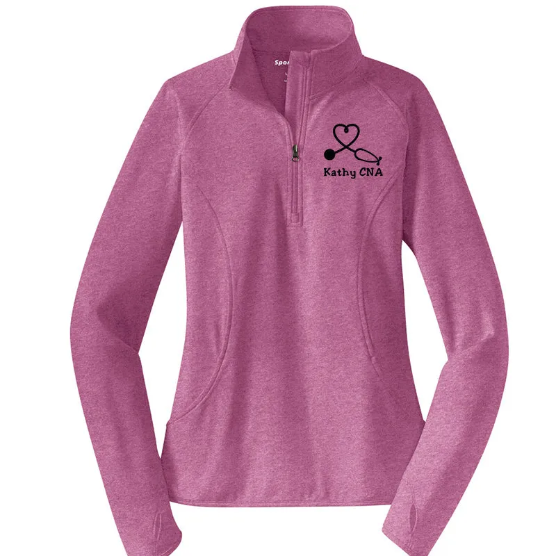 LST850 Ladies Sport-Wick® Stretch 1/2-Zip Pullover