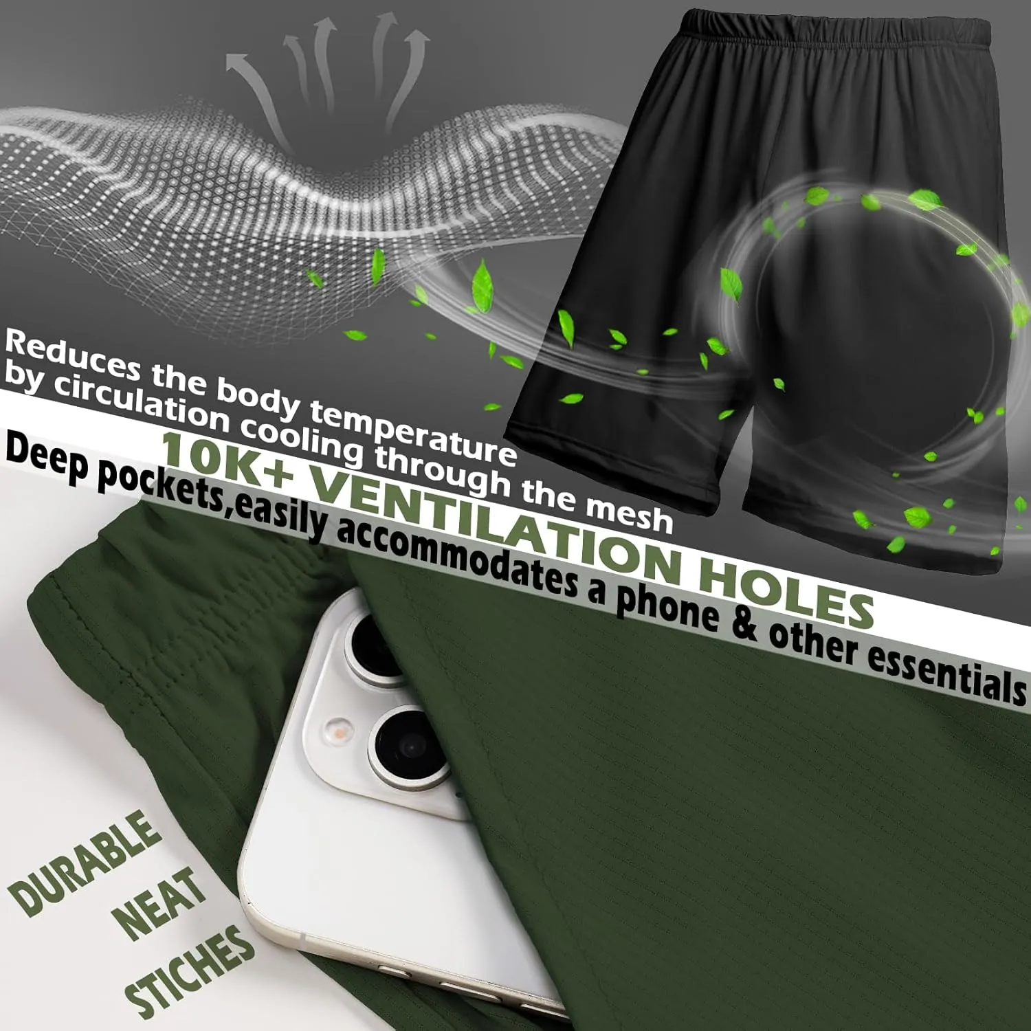 Mens Athletic Running Shorts 2 Pack Quick Dry with Pocket Gym Workout Shorts for Men Swim Trunks Board Pajama