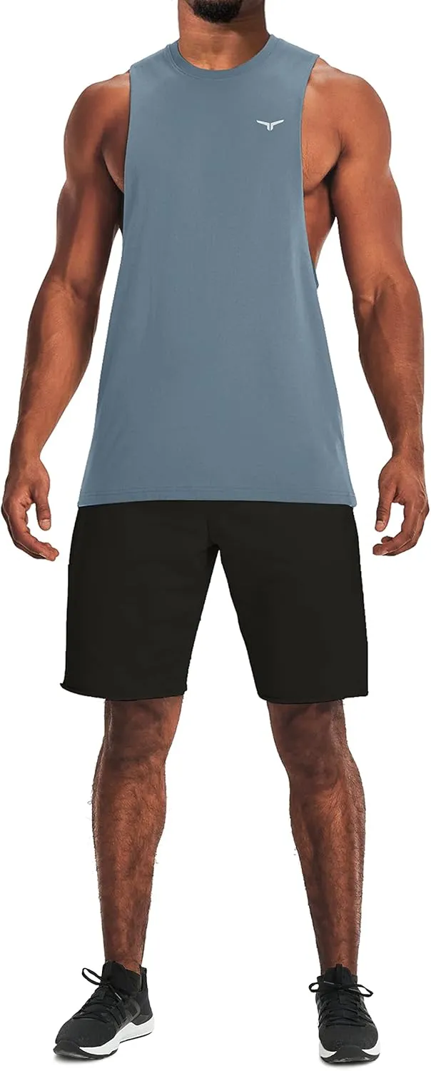 Men's Belief Drop Arm Tank Top Sleeveless Muscle T Shirts Gym Workout Stringers