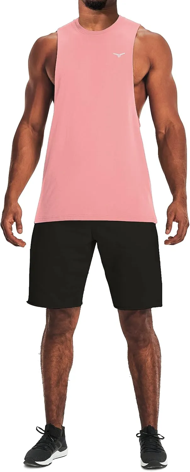 Men's Belief Drop Arm Tank Top Sleeveless Muscle T Shirts Gym Workout Stringers